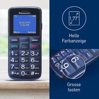 Panasonic KX-TU110EXC 2G szenior mobiltelefon Dual SIM - kék 2