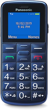 Panasonic KX-TU110EXC 2G szenior mobiltelefon Dual SIM - kék 1