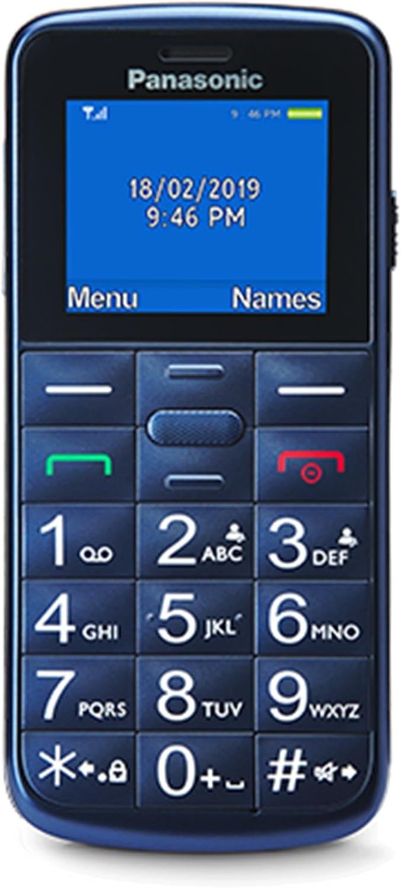 Panasonic KX-TU110EXC 2G szenior mobiltelefon Dual SIM - kék