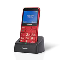 Panasonic KX-TU155EXRN 2G senior mobiltelefon, SOS gomb, Bluetooth, kamera - piros 1