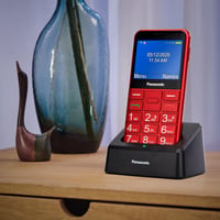 Panasonic KX-TU155EXRN 2G senior mobiltelefon, SOS gomb, Bluetooth, kamera - piros 7