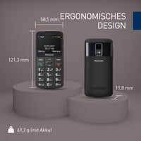 Mobilný telefón pre seniorov Panasonic KX-TU160EXB 2G s tlačidlom núdzového volania SOS, veľkými tlačidlami, 2,3-palcovým TFT LCD displejom, čierny, bez viazanosti 6