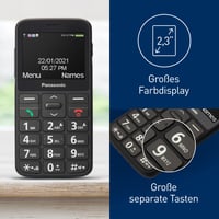 Mobilný telefón pre seniorov Panasonic KX-TU160EXB 2G s tlačidlom núdzového volania SOS, veľkými tlačidlami, 2,3-palcovým TFT LCD displejom, čierny, bez viazanosti 2