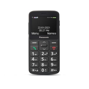 Panasonic KX-TU160EXB 2G Időseknek Való Mobiltelefon SOS Vészgombbal, Nagy Gombokkal, 2,3 colos TFT LCD Kijelzővel, Fekete, Szerződés Nélkül