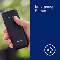 Panasonic KX-TU260EXB 4G Időseknek Mobiltelefon IP44 USB-C Fekete 4
