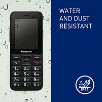 Panasonic KX-TU260EXB 4G Időseknek Mobiltelefon IP44 USB-C Fekete 6