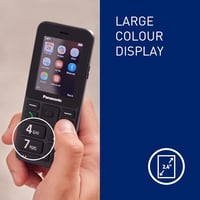 Panasonic KX-TU260EXB 4G Időseknek Mobiltelefon IP44 USB-C Fekete 3