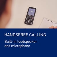 Panasonic KX-TU260EXB 4G Időseknek Mobiltelefon IP44 USB-C Fekete 9