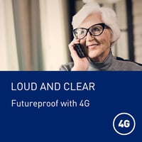 Panasonic KX-TU260EXB 4G Időseknek Mobiltelefon IP44 USB-C Fekete 2