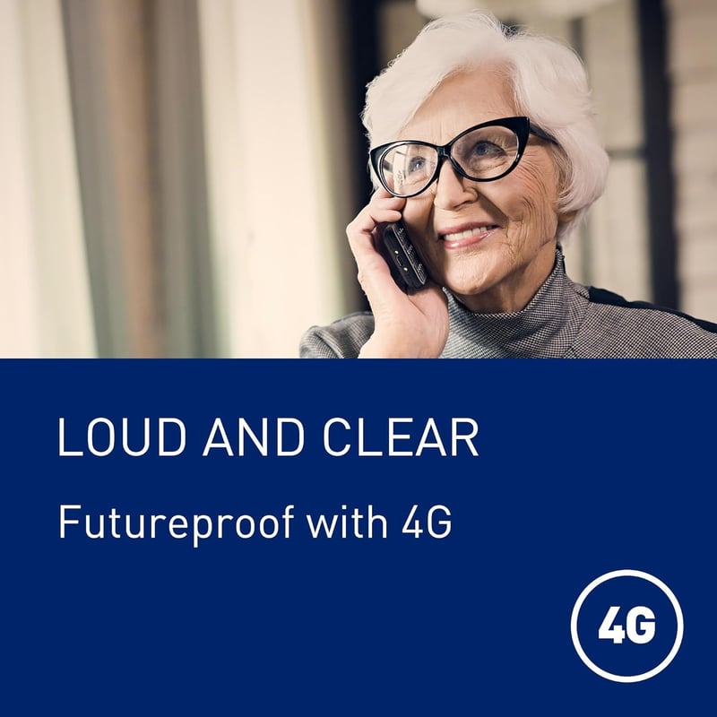 Panasonic KX-TU260EXB 4G Időseknek Mobiltelefon IP44 USB-C Fekete
