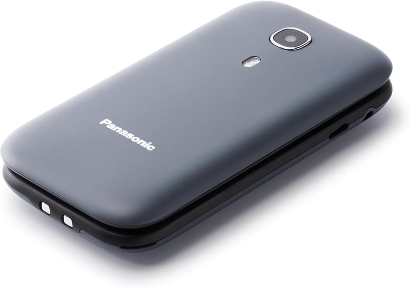 Panasonic KX-TU400EXG 2G senior kihajtható mobiltelefon szerződés nélkül SOS vészgomb nagy külön gombok kiemelt betűmérettel szürke