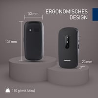 Telefon mobil pentru seniori Panasonic KX-TU446EXB 2G, Negru - Buton SOS, Rezistent la șocuri, Amplificator sunet, Taste mari, Ecran color de 2,4 inchi, Tip clapetă 7