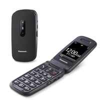 Telefon mobil pentru seniori Panasonic KX-TU446EXB 2G, Negru - Buton SOS, Rezistent la șocuri, Amplificator sunet, Taste mari, Ecran color de 2,4 inchi, Tip clapetă 1