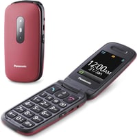 Panasonic KX-TU446EXR 2G senior összecsukható mobiltelefon - piros 1