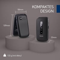Mobilný telefón Panasonic KX-TU550EXB 4G so sklápacou konštrukciou pre seniorov, 2,8" displej, veľké tlačidlá, čierny – chybný, nezapne sa (stav: pozri 2. obrázok) 12