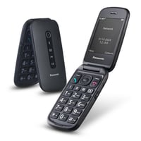 Panasonic KX-TU550EXB 4G vyklápací mobilný telefón pre seniorov, 1,2 MP fotoaparát, 2,8-palcový veľký displej, 290 hodín pohotovostného režimu, čierny 1