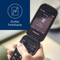 Mobilný telefón Panasonic KX-TU550EXB 4G so sklápacou konštrukciou pre seniorov, 2,8" displej, veľké tlačidlá, čierny – chybný, nezapne sa (stav: pozri 2. obrázok) 5