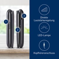 Mobilný telefón Panasonic KX-TU550EXB 4G so sklápacou konštrukciou pre seniorov, 2,8" displej, veľké tlačidlá, čierny – chybný, nezapne sa (stav: pozri 2. obrázok) 4