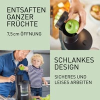 Storcător prin presare la rece Panasonic MJ-L700KXE – Storcător electric de fructe și legume, tub de alimentare de 75 mm, 150 W, negru mat 3