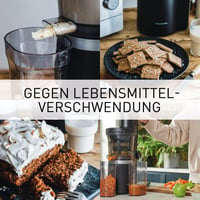 Storcător prin presare la rece Panasonic MJ-L700KXE – Storcător electric de fructe și legume, tub de alimentare de 75 mm, 150 W, negru mat 10