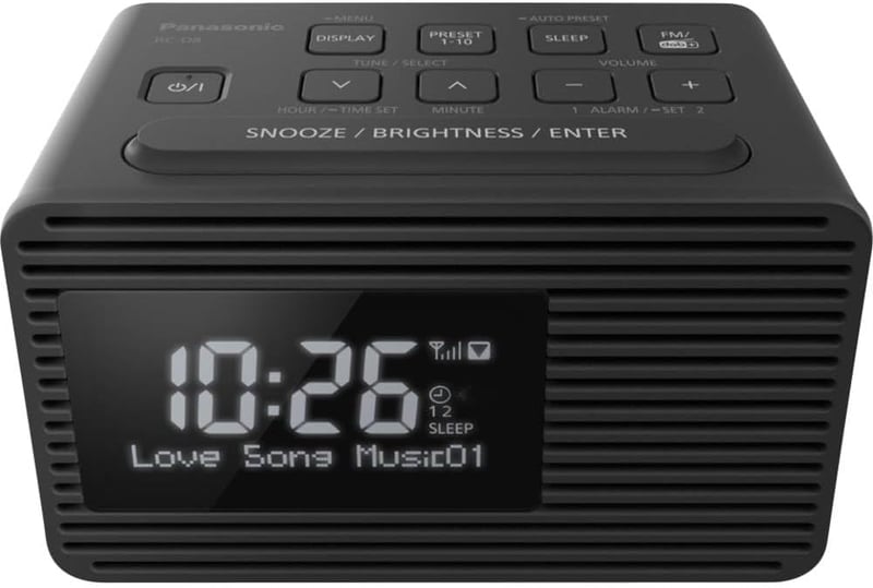 Panasonic RC-D8EG-K DAB+ Rádiós Ébresztőóra USB Töltéssel Fekete