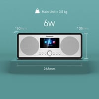 Internetové a DAB+/FM rádio Panasonic RF-D40EG-K s Bluetooth, 6 W, 7,5 – na rohu rádia sa začína odlepovať kryt (stav: pozri 2. obrázok) 9