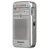 Prenosné vreckové rádio Panasonic RF-P50DEG-S, napájanie na batérie, 3,5 mm audio výstup, strieborná farba 3