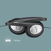 Panasonic RP-HT030E-S Ľahké slúchadlá na uši, skladacie, 1,2 m kábel, 3,5 mm jack, XBS, strieborné 3