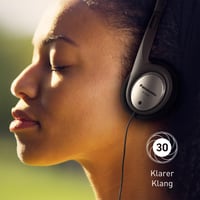 Panasonic RP-HT030E-S Ľahké slúchadlá na uši, skladacie, 1,2 m kábel, 3,5 mm jack, XBS, strieborné 2