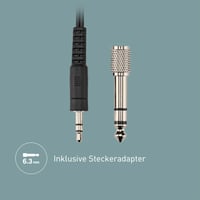 Căști stereo on-ear ușoare Panasonic RP-HT090E-H - cablu de 5 m, control volum, XBS, jack 3,5 mm, negru 3