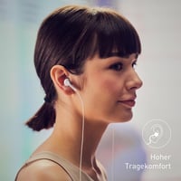 Slúchadlá do uší s mikrofónom Panasonic RP-TCM115E-W, pre mobilné telefóny, vymeniteľné nadstavce (S/M/L), 3,5 mm jack – biele 2
