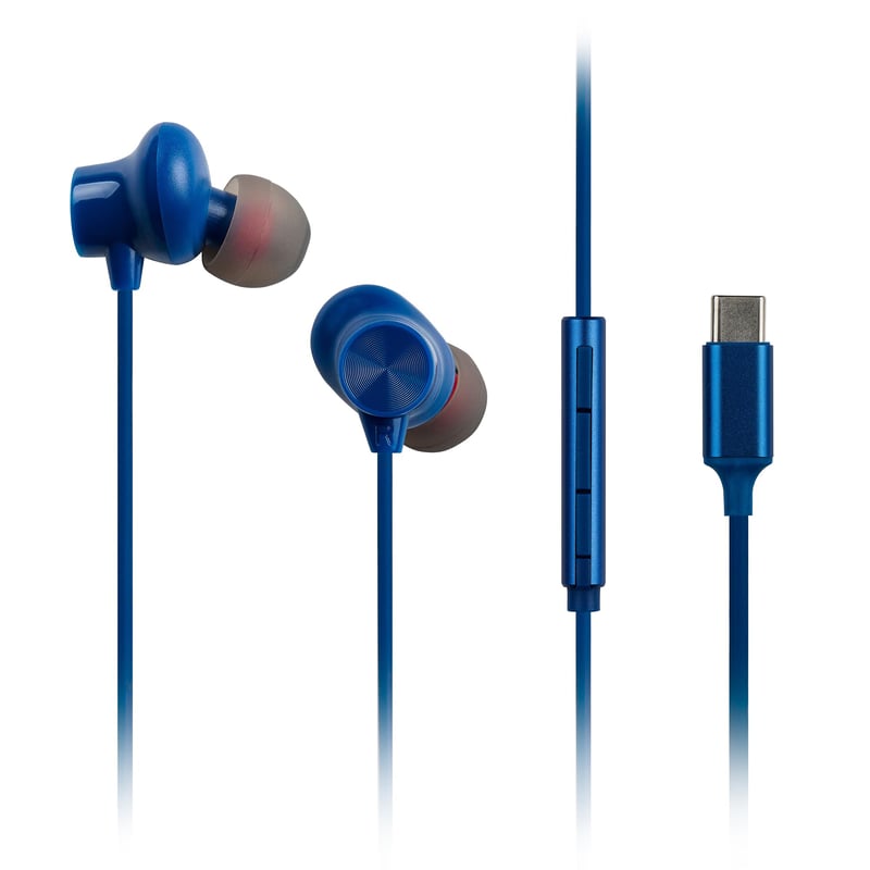 Slúchadlá s mikrofónom Panasonic RP-TCM225DEA USB-C, 1,2 m kábel - modré