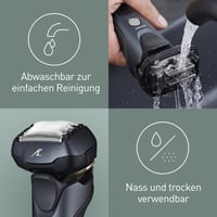 Holiaci strojček Panasonic Series 800 ES-LV97 na mokré aj suché holenie, čierny, 5-násobná holiaca hlava, lineárny motor 8