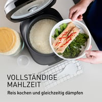 Automatický varič ryže Panasonic SR-DA152KXE s naparovaním, 1,5 litra, 8 šálok, Fuzzy Logic, bez BPA, udržiavanie teploty, časovač, vhodný do umývačky riadu, čierny 5