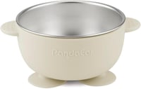 PandaEar 3 részes rozsdamentes acél tányér szívókoronggal, tapadókorongos baba tál BPA-mentes 7