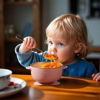 PandaEar 3 részes rozsdamentes acél tányér szívókoronggal, tapadókorongos baba tál BPA-mentes 2