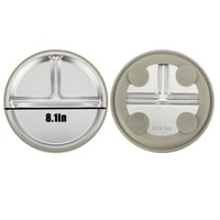 Set de hrănire pentru bebeluși PandaEar din 8 piese, din oțel inoxidabil și silicon, cu farfurii și boluri cu ventuză, lingură și furculiță, fără BPA, culori bej și nuc 4