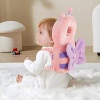 PandaEar Biztonsági Hátizsák Kisgyermeknek, Fejvédő Párna Rózsaszín, Állítható Fejpárnázás 3