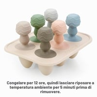 Silikónová forma na nanuky pre bábätká PandaEar, mini forma na materské mlieko so 6 otvormi a paličkami, na zmiernenie bolesti pri prerezávaní zúbkov 3