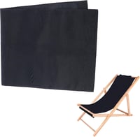 PandaHall Strand Fotel Pótváz 44x17 Fekete Oxford Vászon Napozóágy Kiegészítés 1