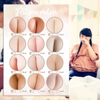 Jocuri pentru petrecerea bebelușului Pandawal „Bere sau Bebeluş?” și „Ghicește circumferința” - 2 jocuri amuzante pentru Baby Shower, set de cărți de joc decorative pentru fete și băieți (20 de cărți de joc) 3