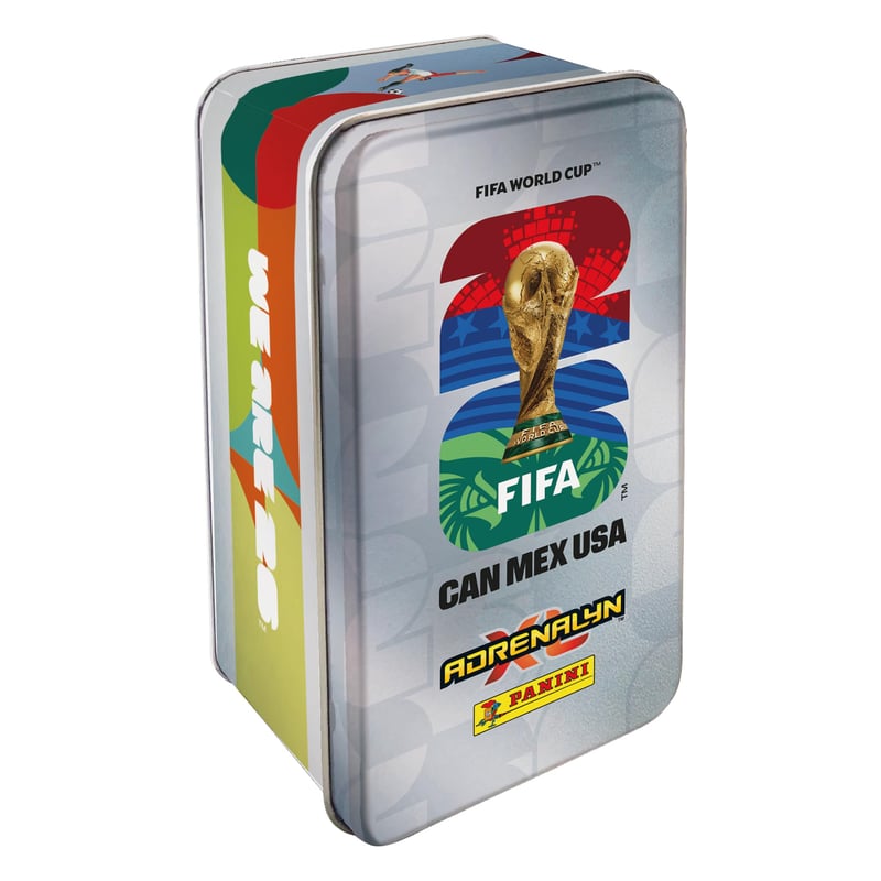 Panini FIFA World Cup 2026 Adrenalyn XL Mega Tin fémdoboz (8 csomag + limitált kártyák)