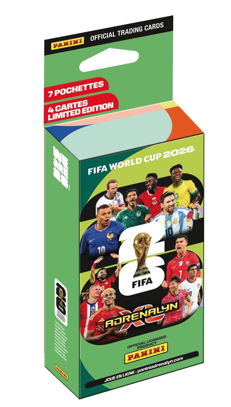 Panini FIFA World Cup 2026 Trading Cards Game blister pakiranje - 7 paketića + 4 limitirane kartice