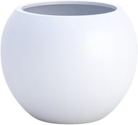 Panlaolao okrúhly kvetináč z fiberstone s odtokovým otvorom, priemer 43,2 cm x výška 30,5 cm, biely, veľký vonkajší aj vnútorný kvetináč na terasu a do záhrady 1