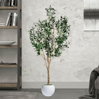 Panlaolao okrúhly kvetináč z fiberstone s odtokovým otvorom, priemer 43,2 cm x výška 30,5 cm, biely, veľký vonkajší aj vnútorný kvetináč na terasu a do záhrady 8