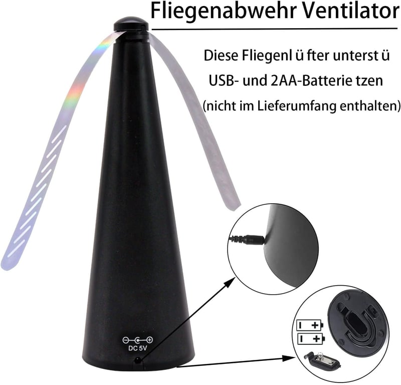 Panngu Elektromos Légyriasztó Ventilátor Szett 3db - Rovarriasztó Asztalra, Szúnyogűző Étel Védelemhez, Bel- és Kültéri Piknikezéshez
