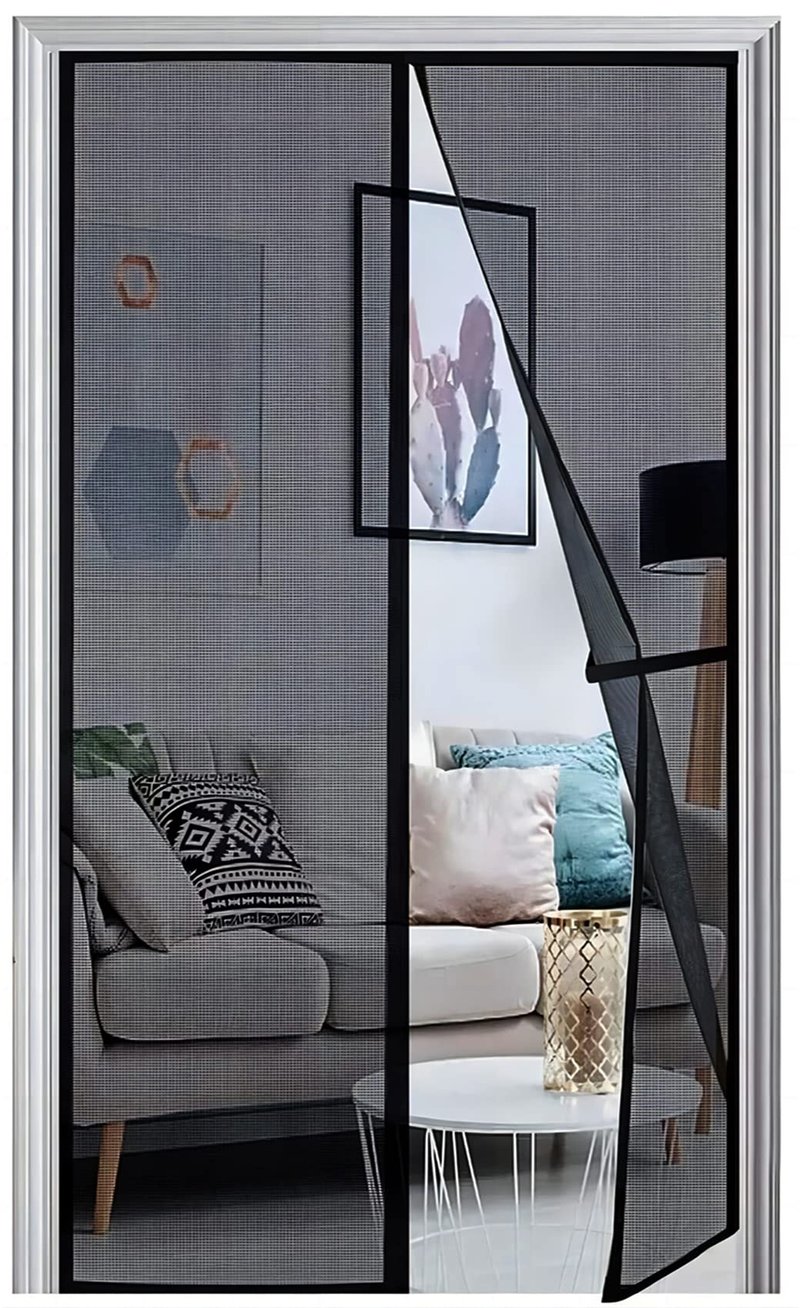 Panngu magnetska mreža protiv komaraca za balkonska vrata 110x210 cm - crna