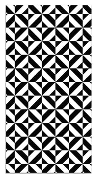 Panorama Crni Geometrijski Vinil Tepih 80x150 cm - Periv, Protuklizni Kuhinjski Tepih, Španjolski Proizvod 1