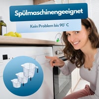 Panteer set mjernih posuda 3 kom - 1L, 500ml, 250ml - Otporne na toplinu i perive u perilici posuđa do 90°C - BPA-free kuhinjski dodatak za kuhanje i pečenje 4