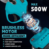 Panthem Akkumulátoros Metszőolló 45mm Makita 18V Kompatibilis Kefe Nélküli Motor LCD Kijelző Gyümölcsfa Metszés Türkiz 5